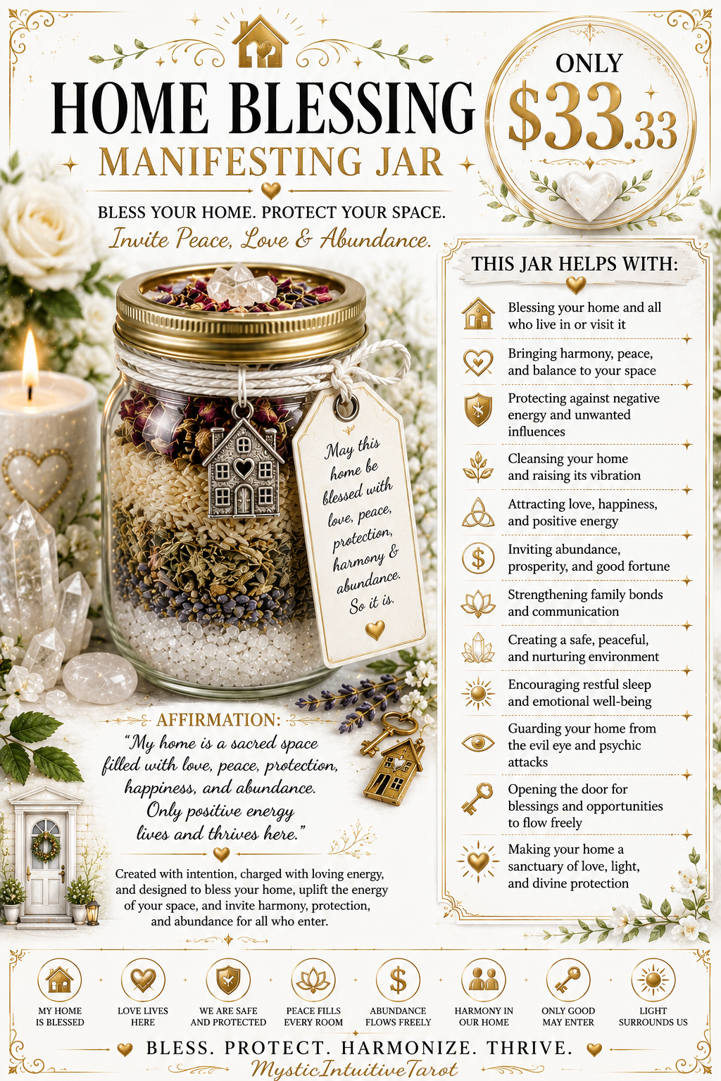 Home Blessing Manifesting Jar