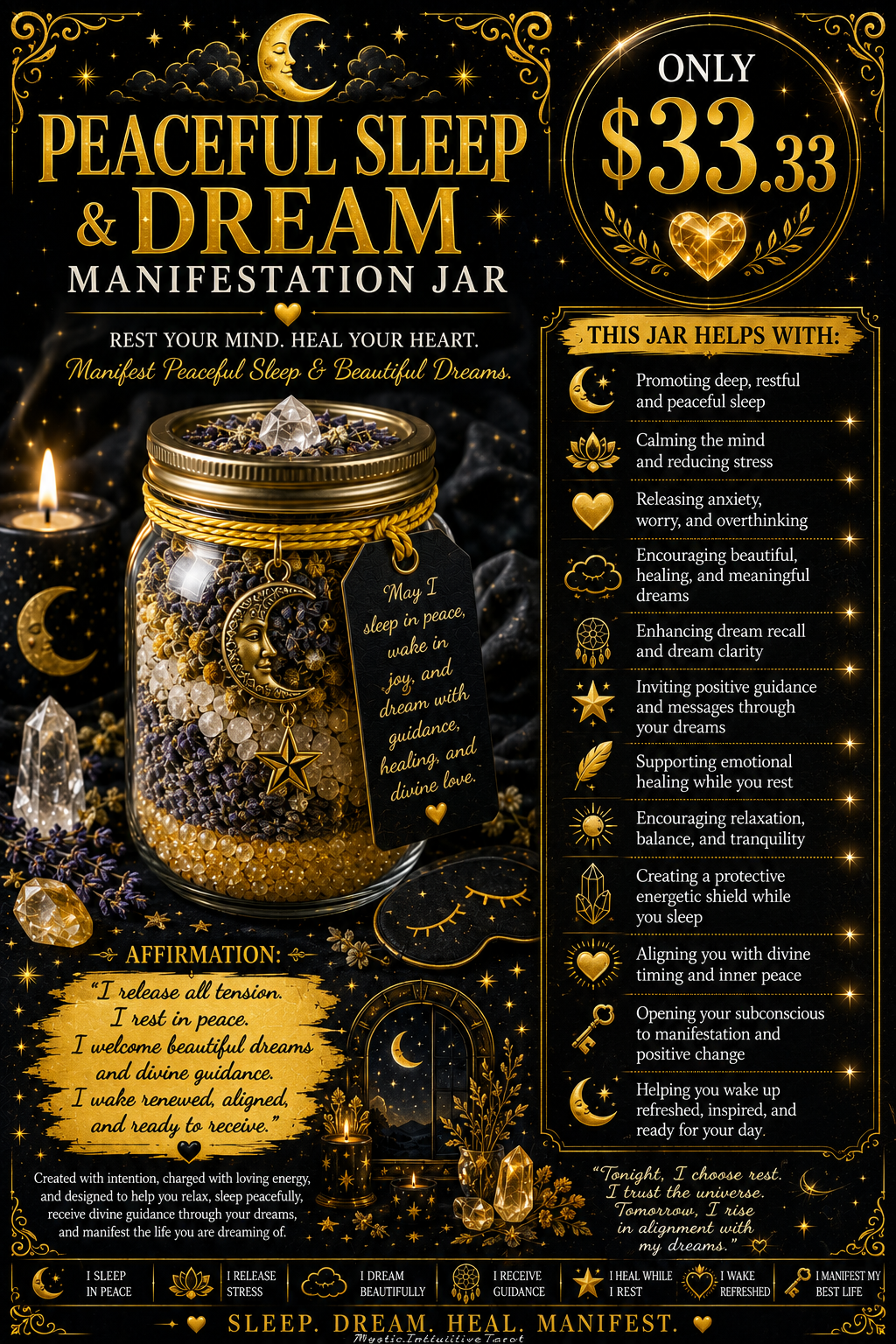 Peaceful Sleep and Dreams Manifestation Jar