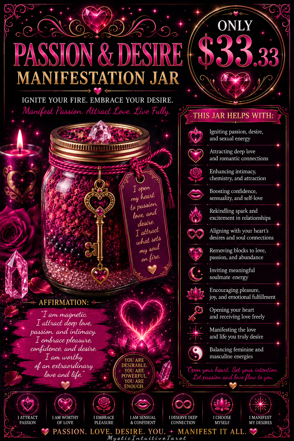 Passion and Desire Manifestation Jar