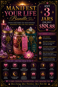 Manifest Your Life- Manifesting Jar Bundle 3 Pack