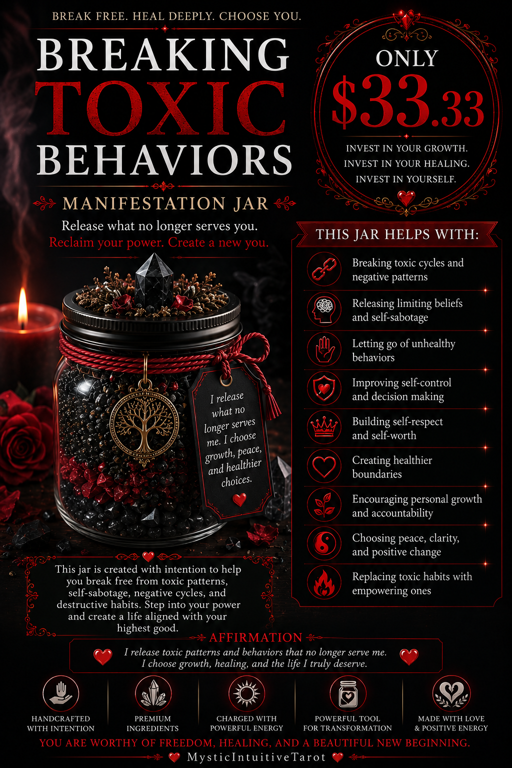 Breaking Toxic Behaviors Manifesting Jar